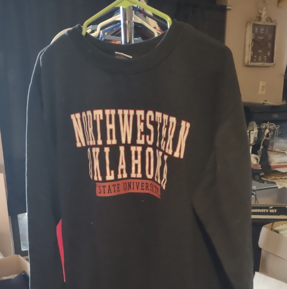 Woman's size large black Northwestern University pullover sweater